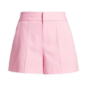Alice and Olivia Dylan High-Waist pin-tuck shorts